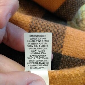 WOMEN'S Checked Rectangle SCARF - UNIVERSAL THREAD Orange/Grey ONE SIZE